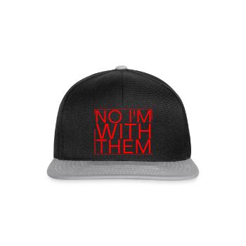 No I'm Not With Them 11 - Snapback Cap - black/grey - Front