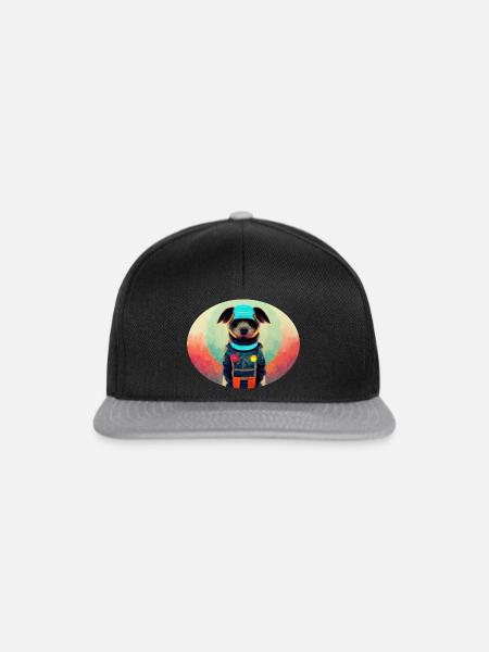 dog1 - Snapback Cap - Schwarz/Grau