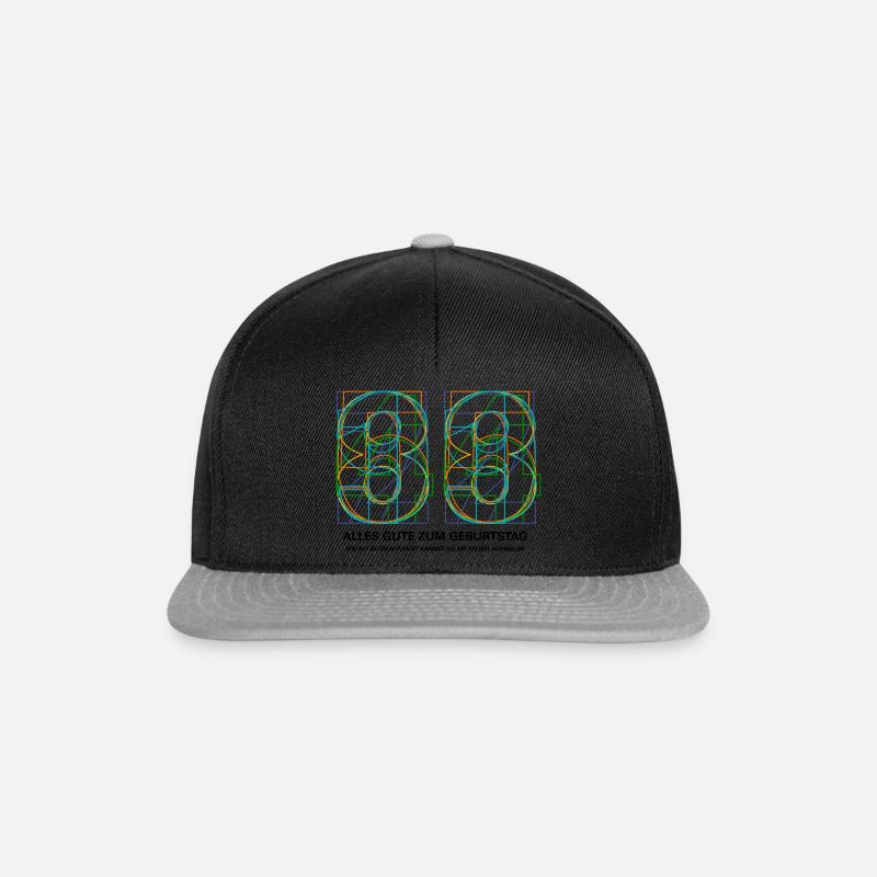 GEBURTSTAG - WIE ALT DU DICH FÜHLST KANNST DU DIR - Snapback Cap - Schwarz/Grau