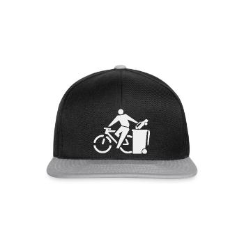 Vélo vs voiture, jetables voitures - Casquette snapback - noir/gris - Devant