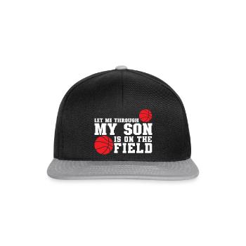 Basketball Sohn Basketball Mutter Sport Geschenk - Snapback Cap - Schwarz/Grau - Vorne