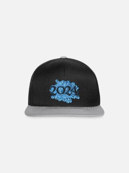 Wassertropfen 2024 - Snapback Cap - Schwarz/Grau