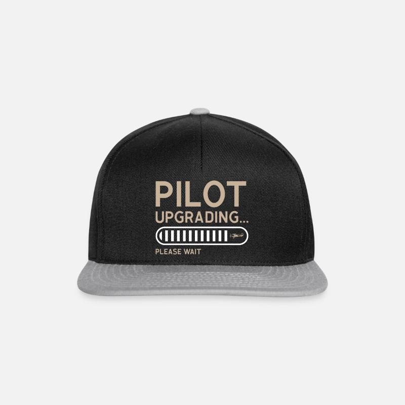 Pilot Pilot Flugzeug Geschenk - Snapback Cap - Schwarz/Grau