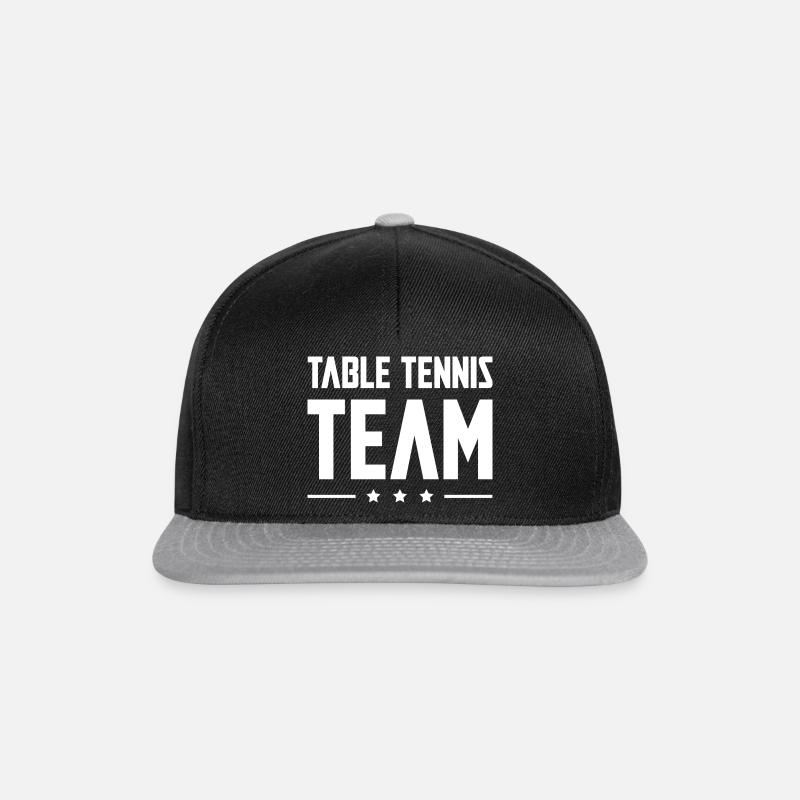 Équipe de tennis de table - Casquette snapback - noir/gris