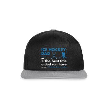 Sport Dad Definition Ice Hockey - Snapback Cap - Schwarz/Grau - Vorne