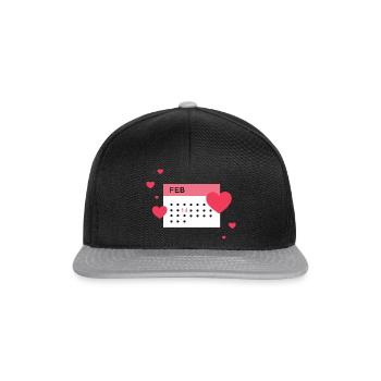 Calendar 14 Multiple Heart - Snapback Cap - black/grey - Front