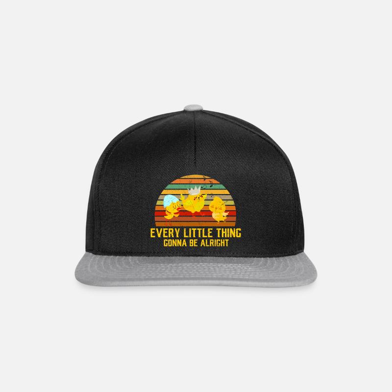 Every little thing going to be alright - Snapback Cap - black/grey