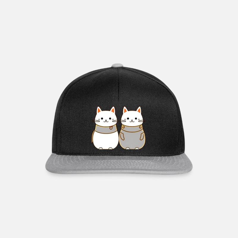 Deux chats mignons - Casquette snapback - noir/gris