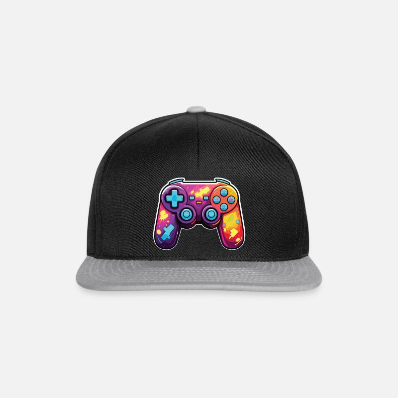 Game Controller bright Colors - Snapback Cap - Schwarz/Grau