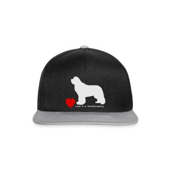 Love is a Newfoundland 003 - Snapback Cap - Schwarz/Grau - Vorne