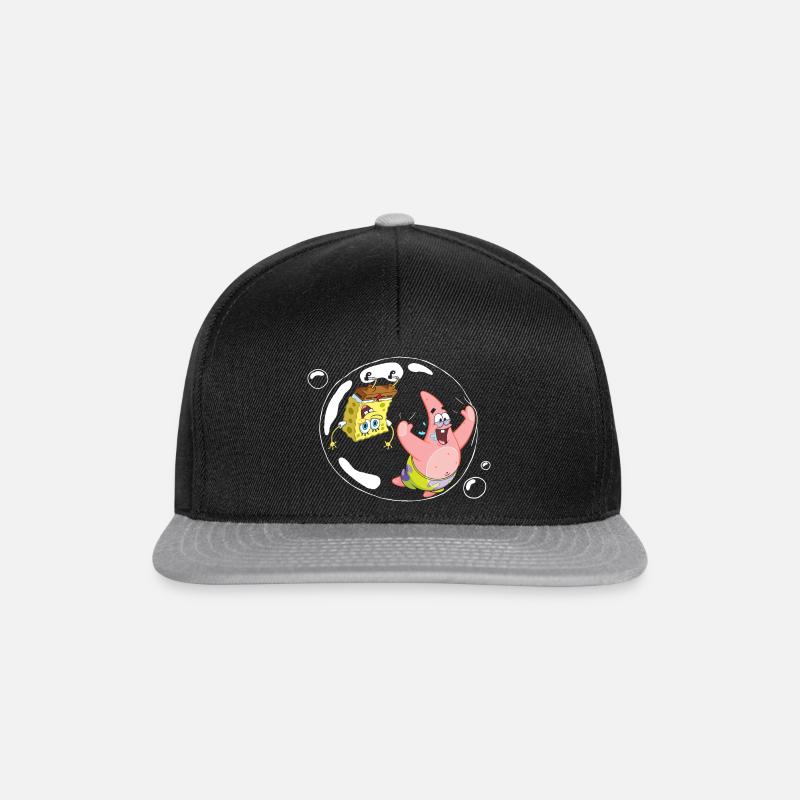 Spongebob Schwammkopf Mit Patrick In Einer Blase - Snapback Cap - Schwarz/Grau