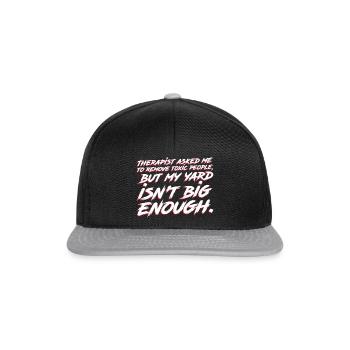 Il faudrait un plus gros jardin - Casquette snapback - noir/gris - Devant