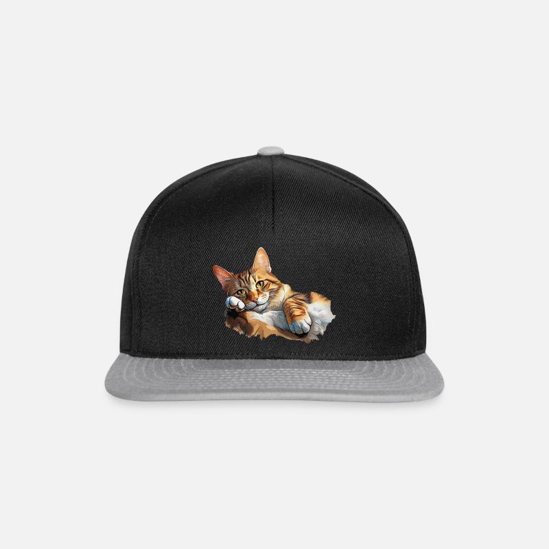 Chat - Casquette snapback - noir/gris