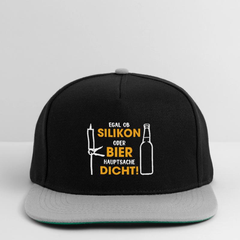 Silikon oder Bier – Hauptsache dicht Snapback Cap