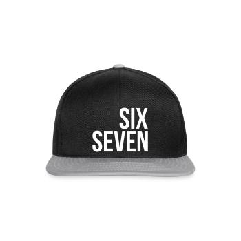 67 texte « six sept » - Casquette snapback - noir/gris - Devant