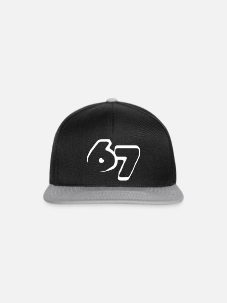 67 "six seven" drawn - Snapback Cap - Schwarz/Grau