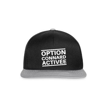 t-shirt connard Option connard activée. Humour - Casquette snapback - noir/gris - Devant
