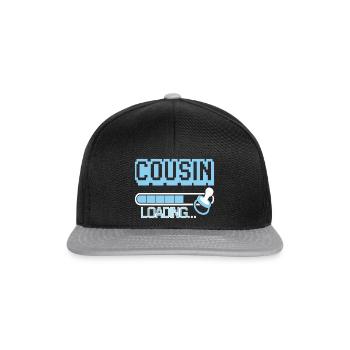 Cousin gift - Snapback Cap - black/grey - Front