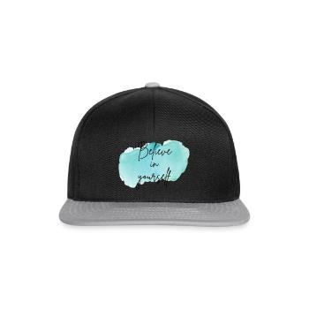 Believe in yourself - Snapback Cap - black/grey - Front