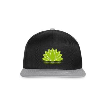 Aquiflor, ein Garten zum Leben. - Snapback Cap - Schwarz/Grau - Vorne