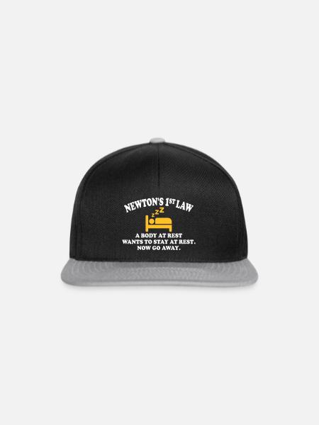 newton's 1st law - Snapback Cap - black/grey