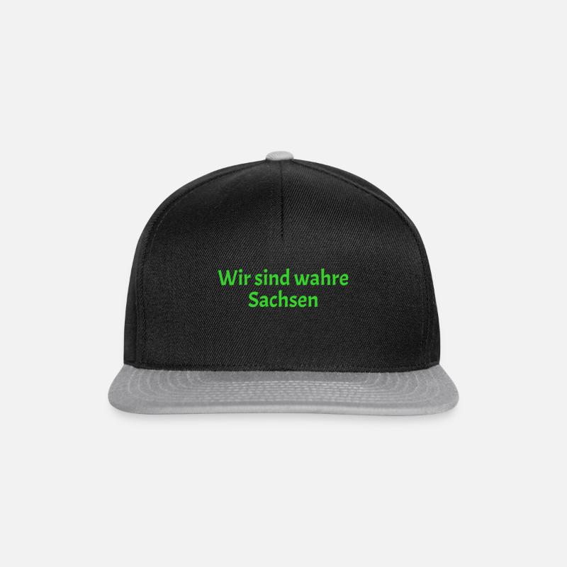 Wahre Sachsen - Snapback Cap - Schwarz/Grau