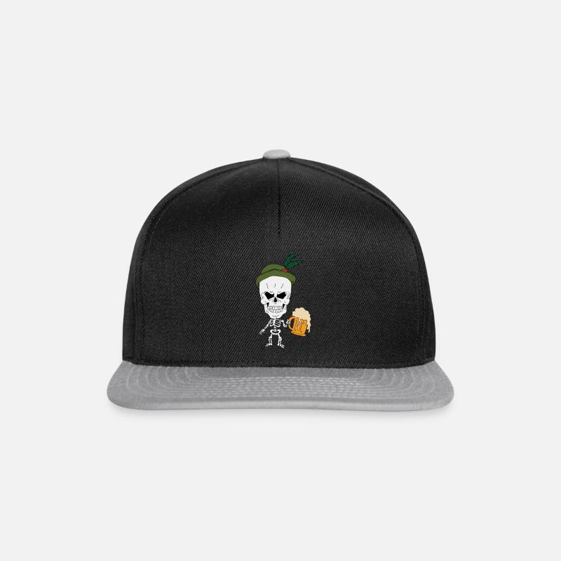 Skelett - Snapback Cap - Schwarz/Grau