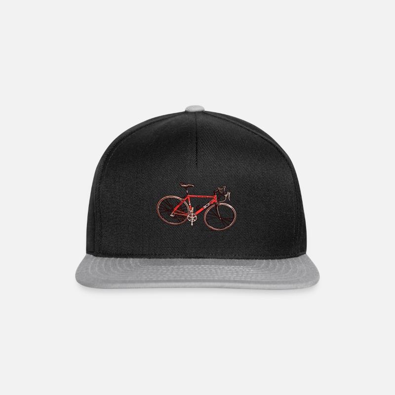 Rennrad - Snapback Cap - Schwarz/Grau