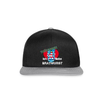 Thüringen - ich liebe Bratwurst - Snapback Cap - Schwarz/Grau - Vorne