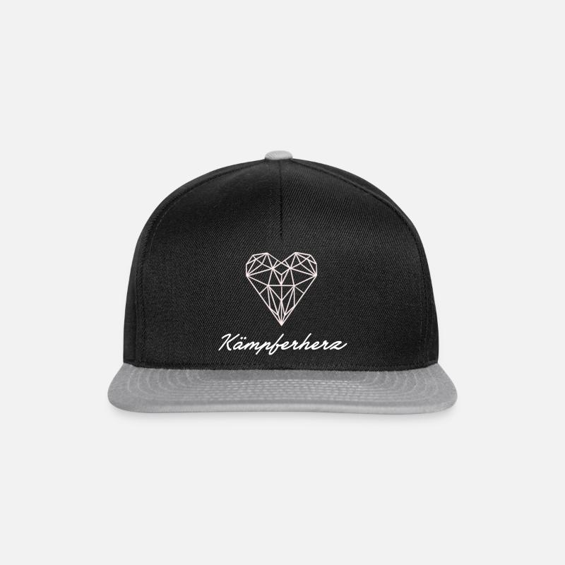 Kämpferherz - Snapback Cap - Schwarz/Grau