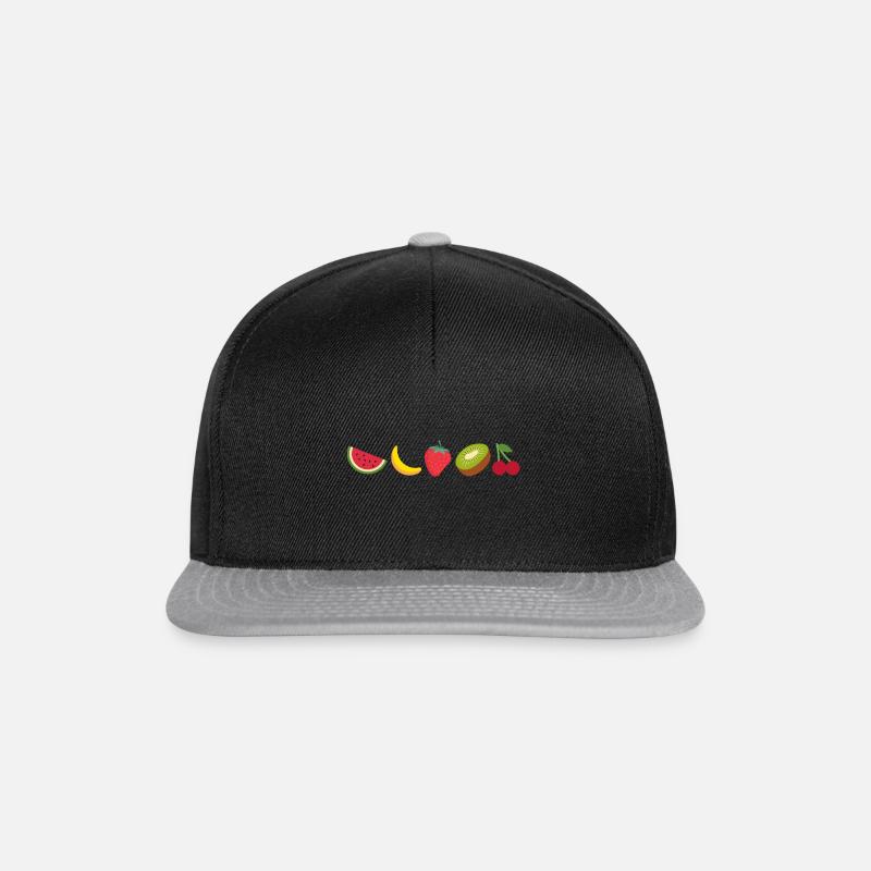 Obst - Snapback Cap - Schwarz/Grau