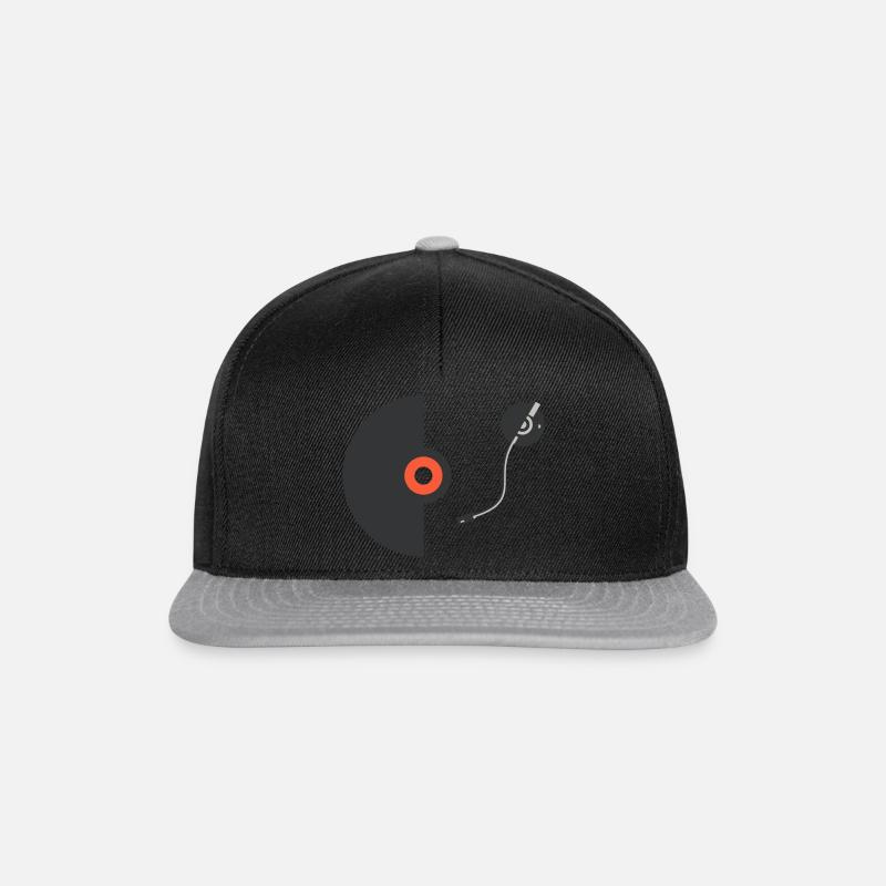 vinyle - Casquette snapback - noir/gris