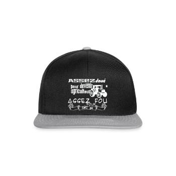 ASSEZ DOUE POUR DEVENIR AGRICULTEUR - Casquette snapback - noir/gris - Devant