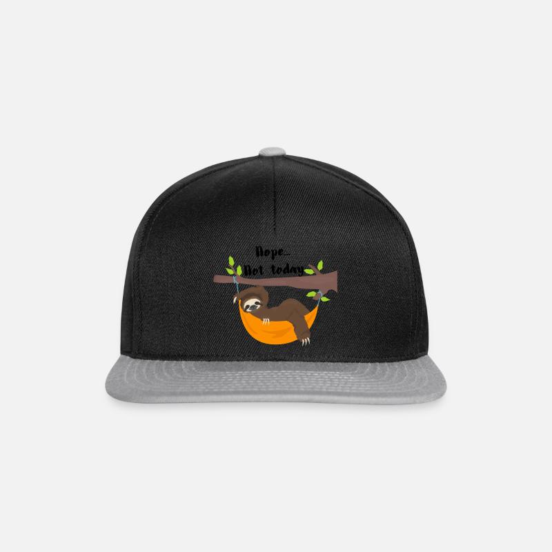 nope not today sloth design - Snapback Cap - Schwarz/Grau