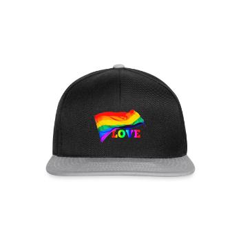 Amour gay - Casquette snapback - noir/gris - Devant