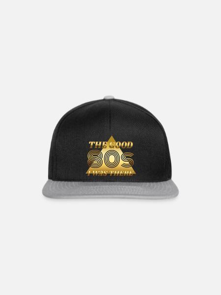 Gute Achziger Jahre - Snapback Cap - Schwarz/Grau