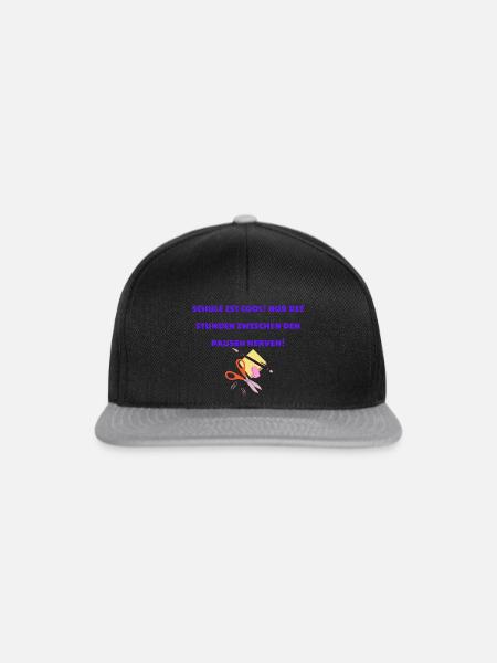 Schule ist cool! - Snapback Cap - Schwarz/Grau