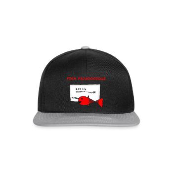 Humour Design poisson - Casquette snapback - noir/gris - Devant