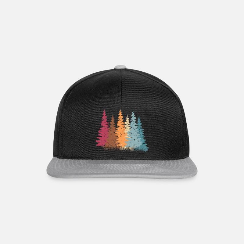 Baum - Wald - Snapback Cap - Schwarz/Grau