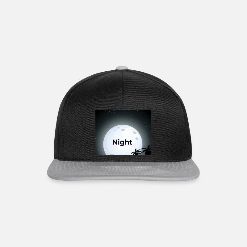 THE NIGHT - TREE - MOON - Snapback Cap - Schwarz/Grau