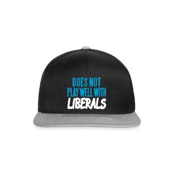 Ne joue pas bien avec les libéraux Drôle rétro - Casquette snapback - noir/gris - Devant