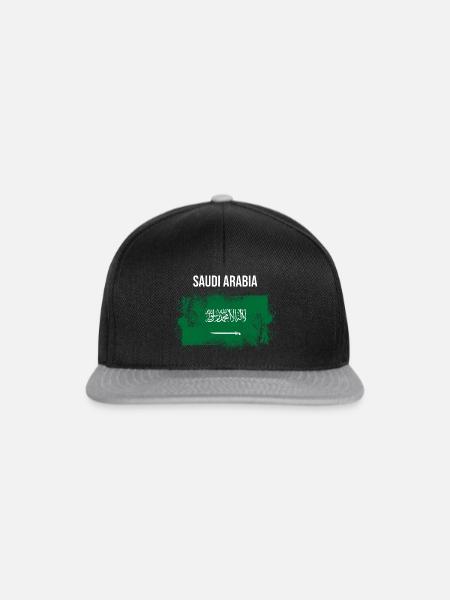 Saudi-Arabien - Snapback Cap - Schwarz/Grau