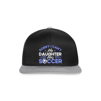 Sportfan Fußball Mama Tochter Geschenk - Snapback Cap - Schwarz/Grau - Vorne