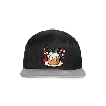 Christmas Candy Weihnachten Süßigkeiten Cake - Snapback Cap - black/grey - Front