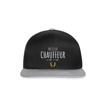 Meilleur chauffeur de tous les temps - Casquette snapback - noir/gris - Devant