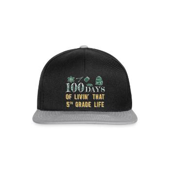 100 jours d’école - Casquette snapback - noir/gris - Devant