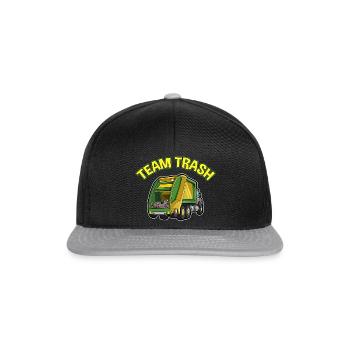 Opossum Design für Possum Fans und Opossum Fans - Snapback Cap - Schwarz/Grau - Vorne