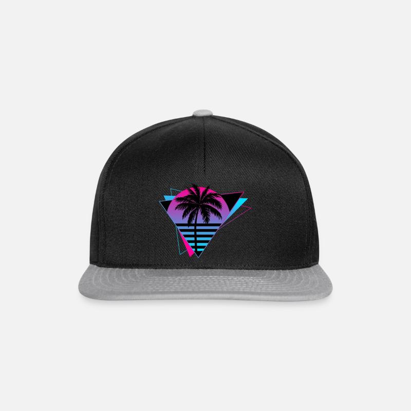 Synthwave 1 80er 90er Retro - Snapback Cap - Schwarz/Grau