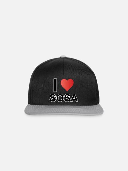 i love sosa chief keef rapper geschenkidee - Snapback Cap - Schwarz/Grau