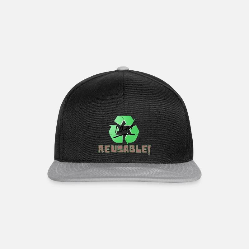 Reusable - Snapback Cap - Schwarz/Grau